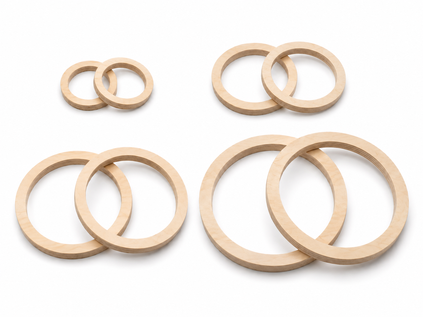 6.5" Birch Speaker Rings Pair